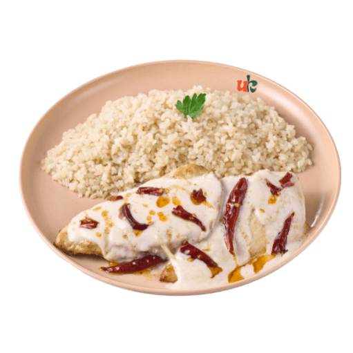 تشكين بولو دي فولو سبايسي مع أرز مصري أبيض