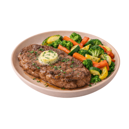 ستيك بالزبده مع سوتيه