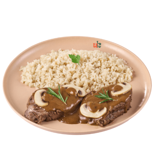 فليه بصوص المشروم مع ارز مصري ابيض