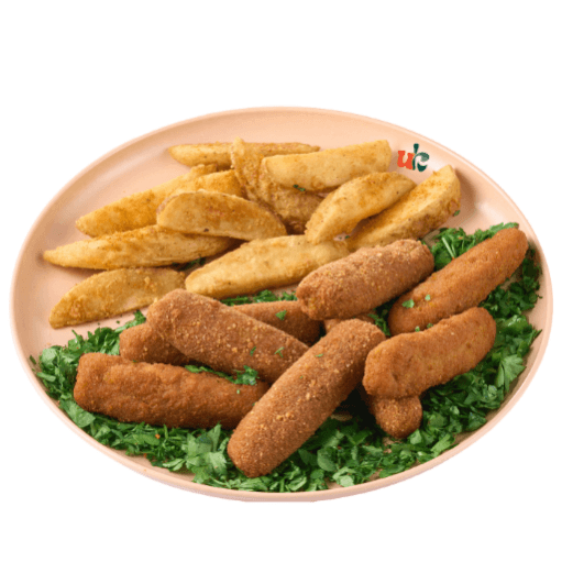 كفته فراخ بانيه مع بطاطس ويدجيز