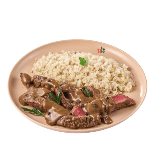 لحم ستروجانوف مع ارز مصري ابيض