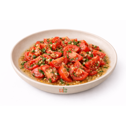 سلطة طماطم بالثوم والمستردة