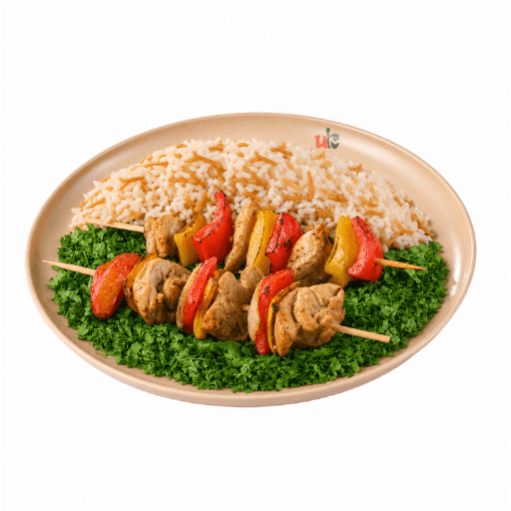 شيش طاووق مع أرز بالشعرية